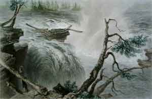 The Chaudiere near Bytown - Bartlett, W. H.