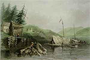 March, on Lake Chaudiere - Bartlett, W. H.
