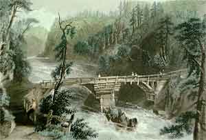 Bridge near Quebec - Bartlett, W. H.