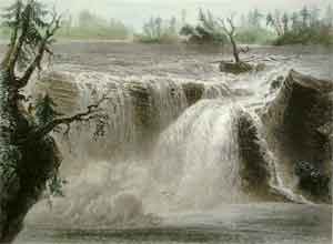 Chaudière Fall, near Quebec - Bartlett, W. H.