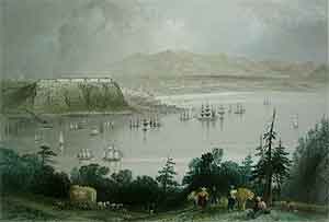 Quebec from the opposite shore of the St-Laurence - Bartlett, W. H.
