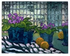 Nature morte aux violettes - Dion, Huguette