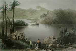 A Settler's hut on the frontier - Bartlett, W. H.