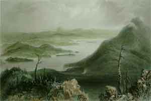 View across the boundary line - Bartlett, W. H.