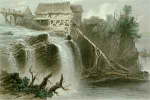 Mill on the Rideau River, near Bytown - Bartlett, W. H.