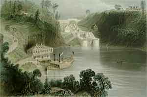 Locks on the Rideau Canal - Bartlett, W. H.