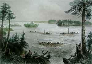 Junction of the Ottawa and St-Laurence - Bartlett, W. H.