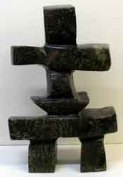 Inukshuk par Noah Pingwartuk - * Art inuït /Inuit Art